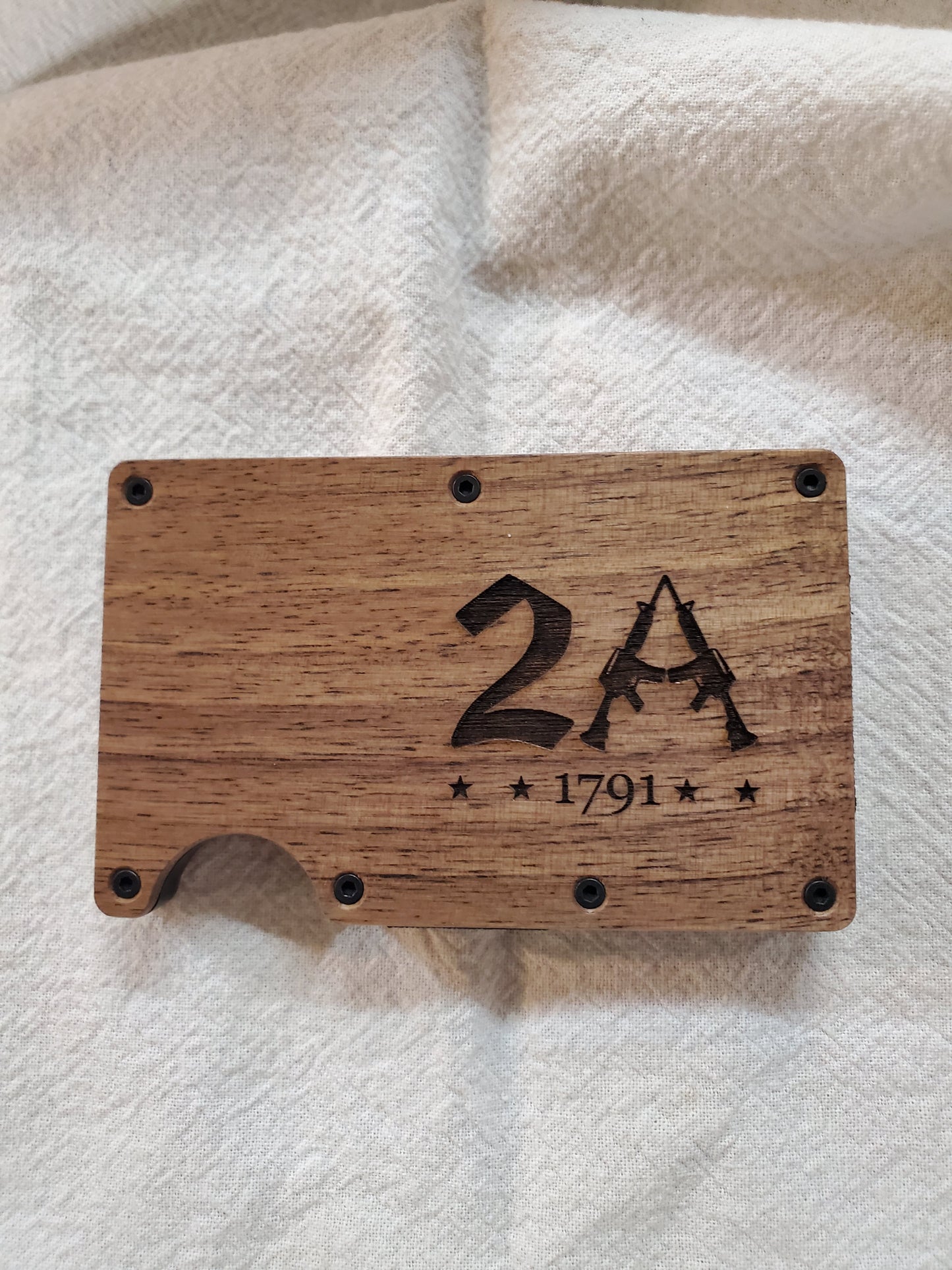 Lasered RFID Wallet, Wood