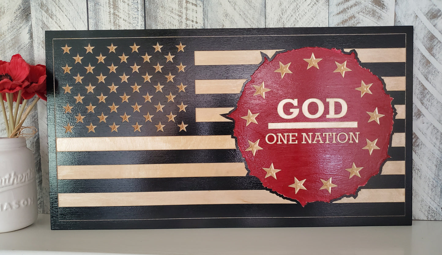 12x22 one Nation Under God