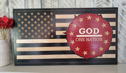 12x22 one Nation Under God