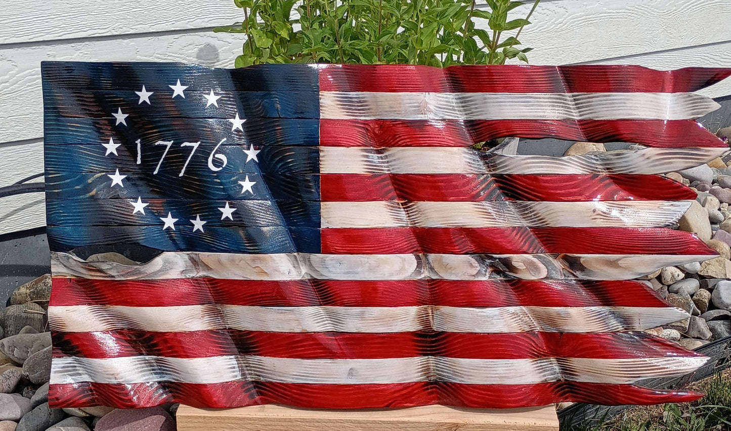 Sawmill Wavy Tattered Betsy Ross 1776