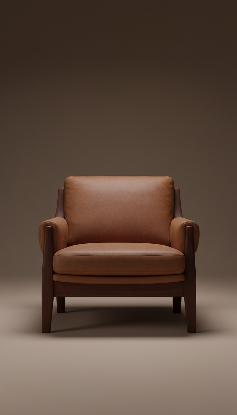 Burnt umber gallery lounge chair