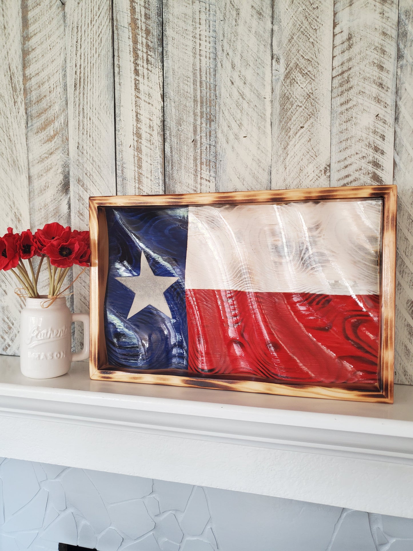 Wavy Exotic Wood Flag