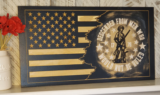 12x22 Militiaman Would Not Be Ruled Worn look