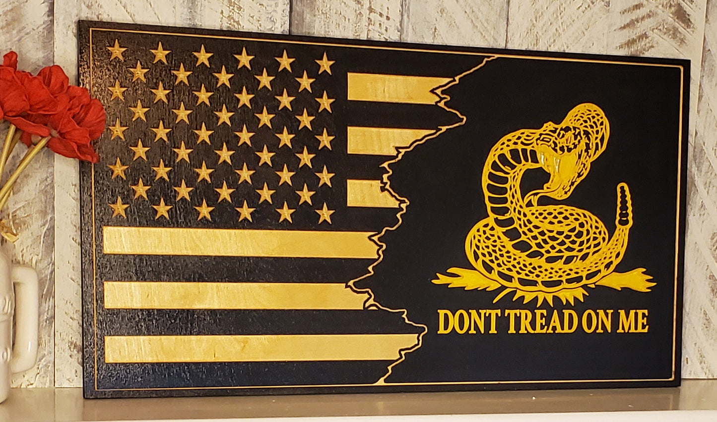 12x22 Contrast Black Gadsden Snake yellow