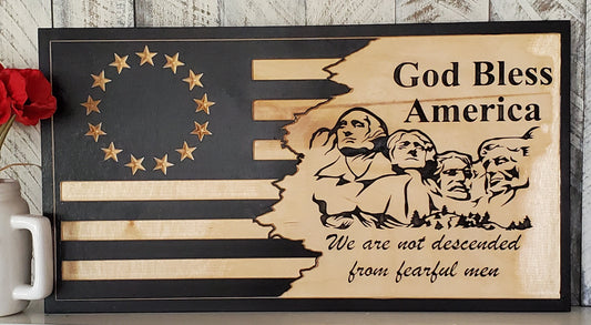 12x22 Mt Rushmore God Bless Am