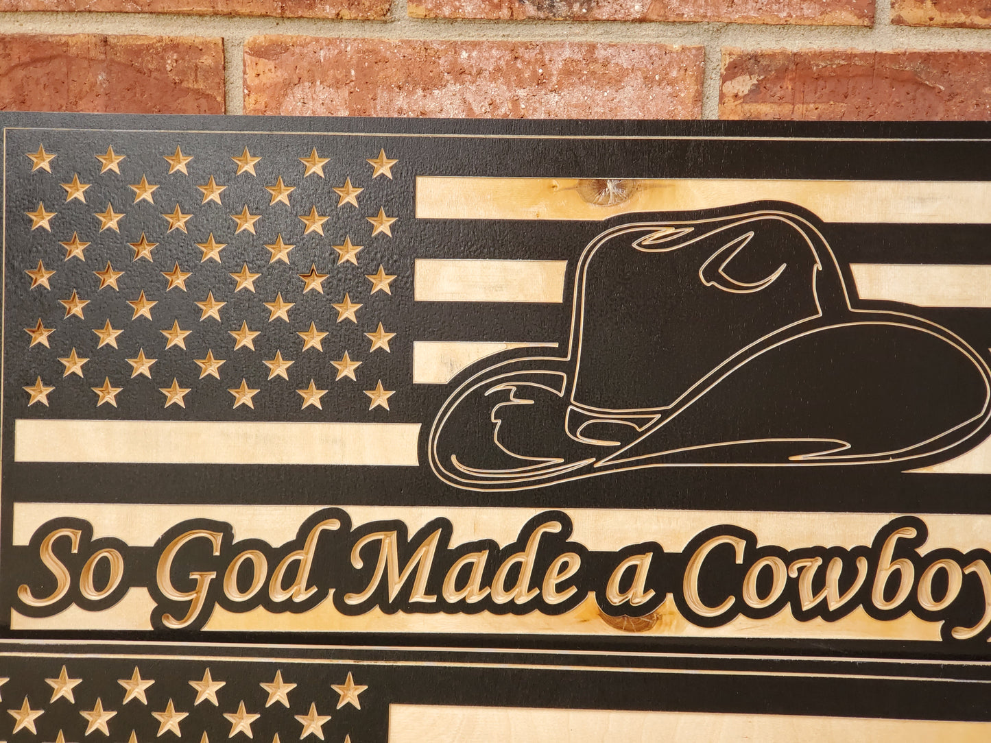 12X22 So God made a Cowboy