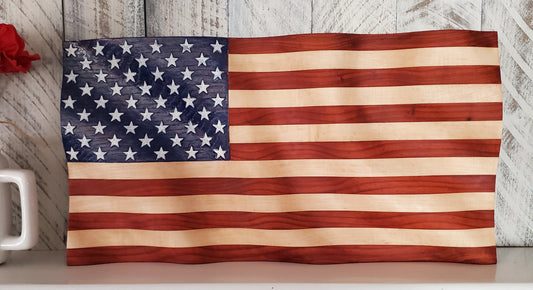 Wavy Exotic Wood Flag