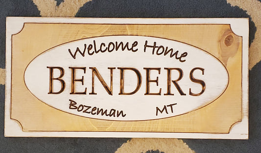 Vintage Oval Family Name Plaque