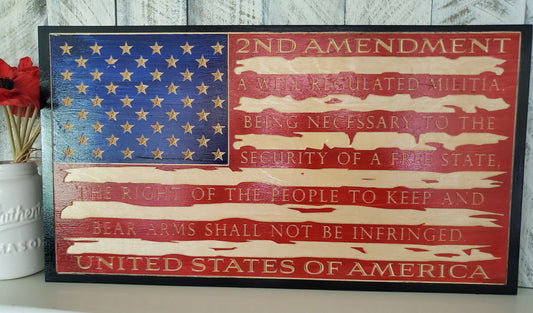 12x22 2nd Amendment Flag color