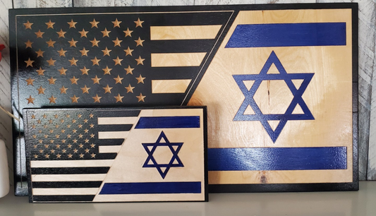 American & Israel Flag Combo
