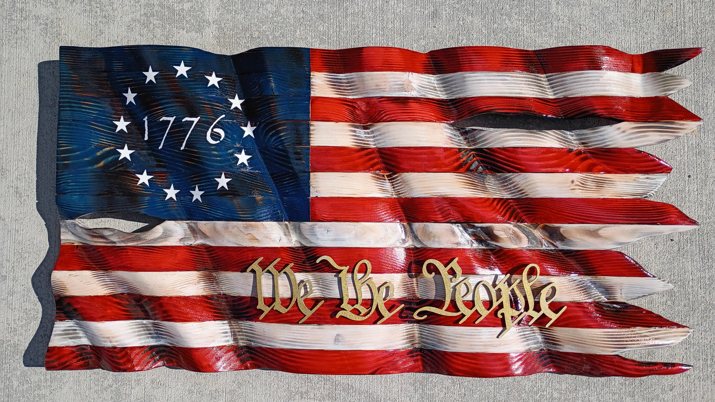 Sawmill Wavy Tattered Betsy Ross 1776