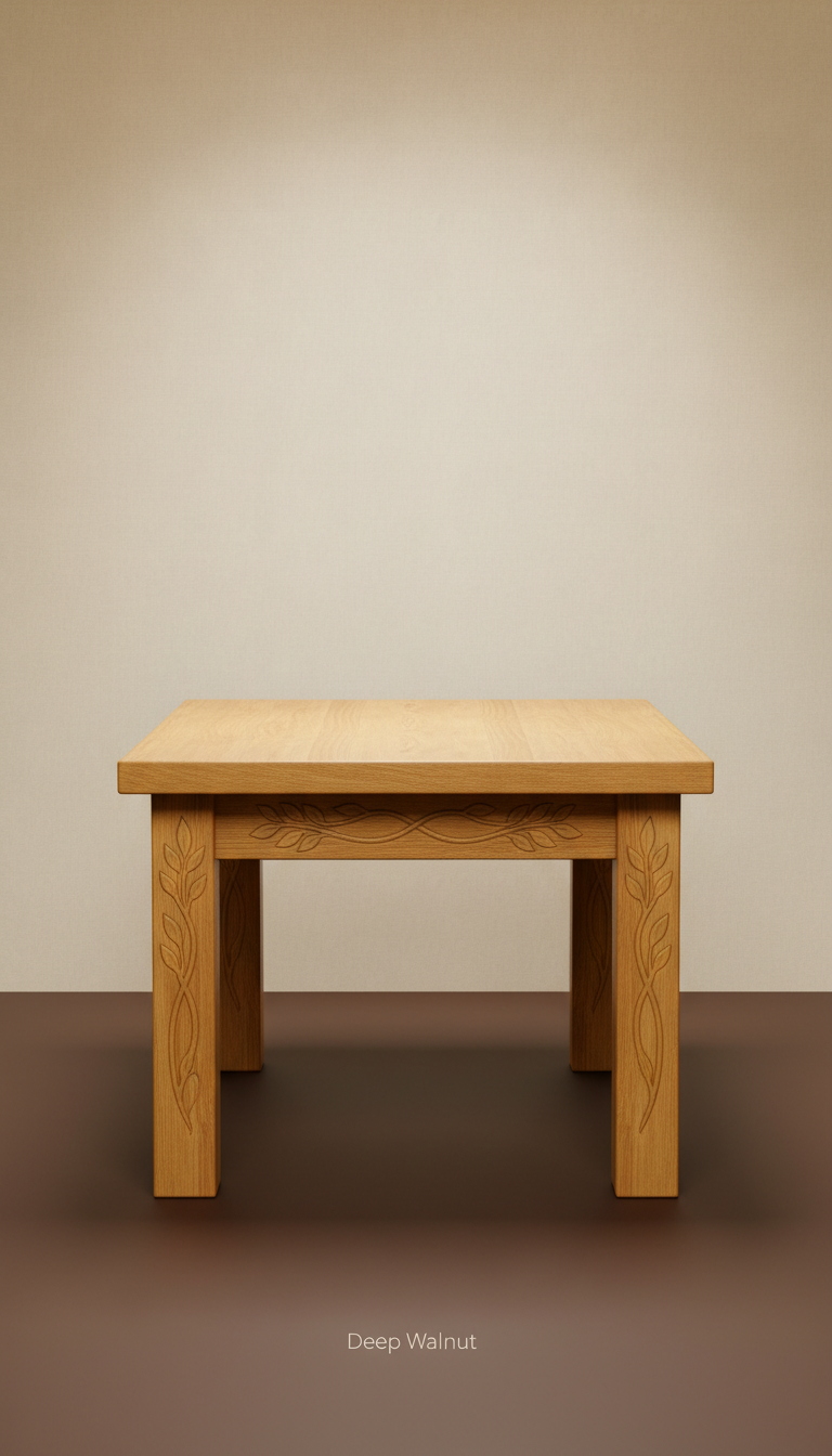 Golden maple folklore dining table