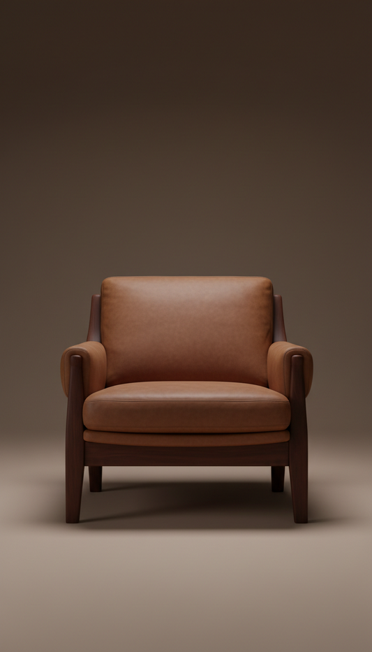 Burnt umber gallery lounge chair