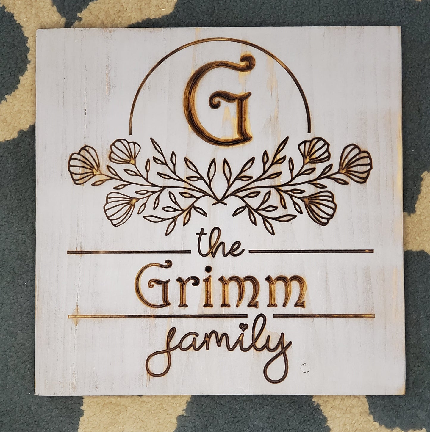 Monogram Family Name Plaque