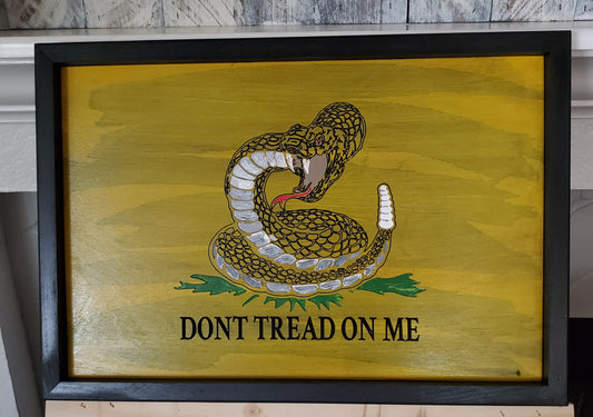 13x19 Gadsden Flag Crazy snake